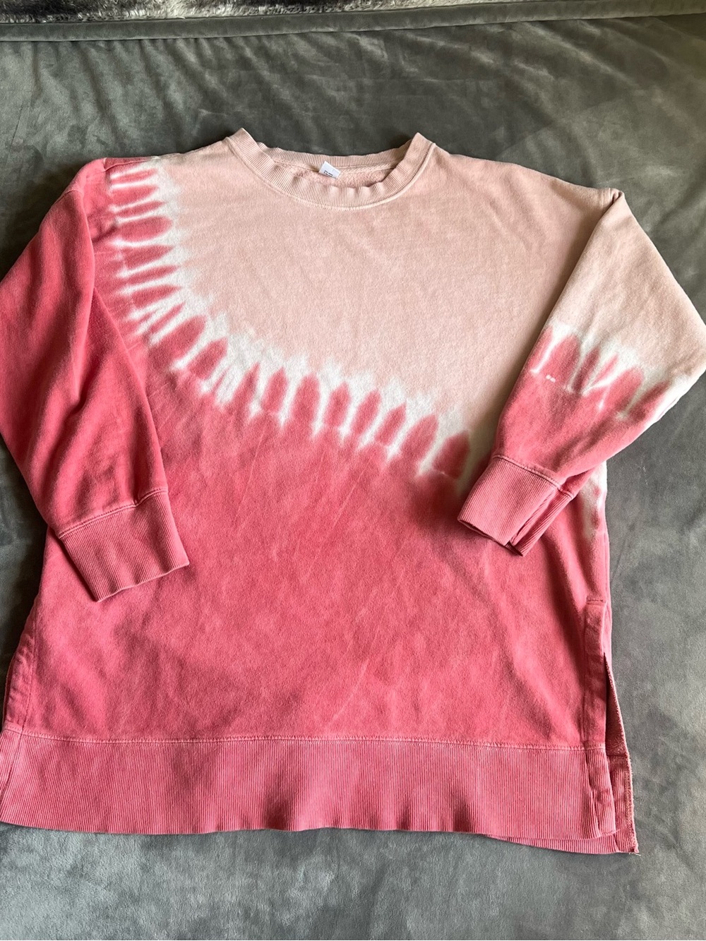Old Navy Pale Pink Sweatshirt with Ribbed Crewneck
